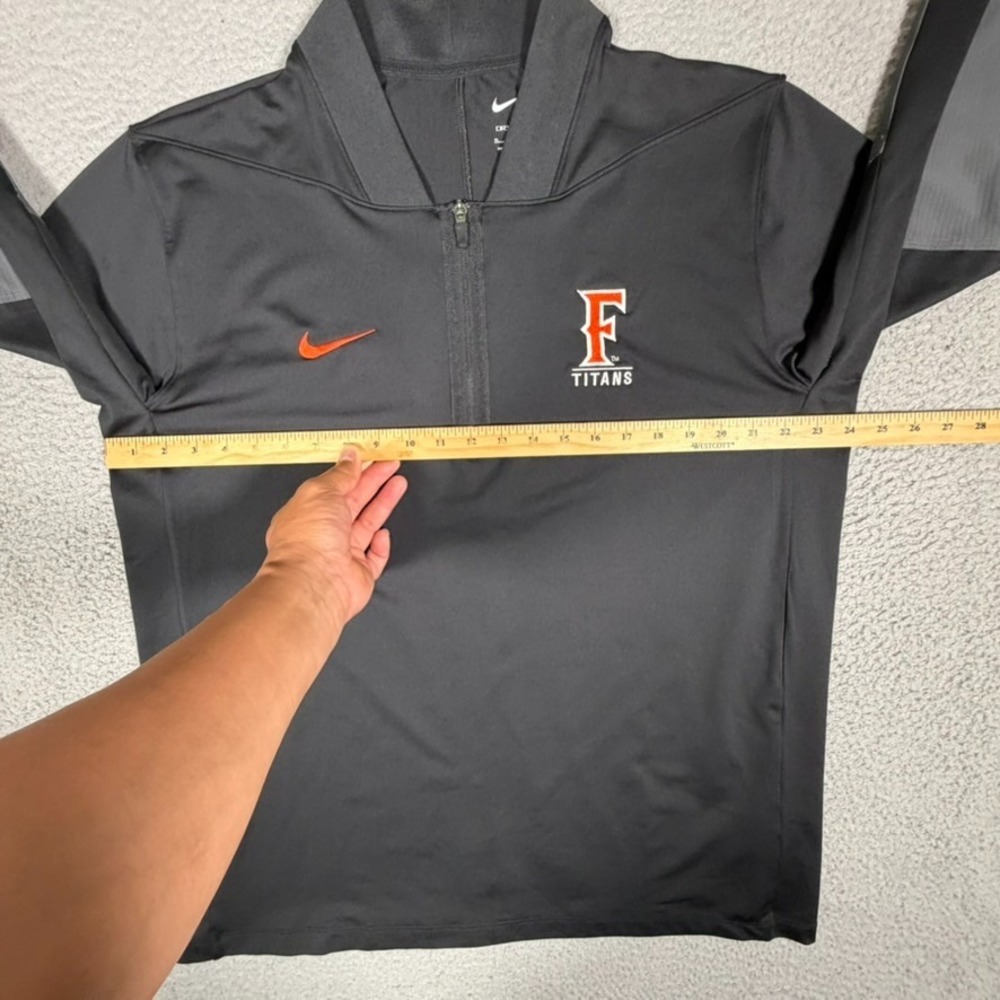 Nike Shirt Mens XL Black 1/4 Zip Pullover Performance Stretch Casual Preppy Logo - Picture 8 of 13